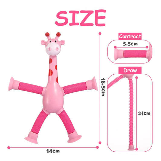 Flexible Giraffe Pop Tube Toy – Stretch, Bend & Fidget Fun for Kids