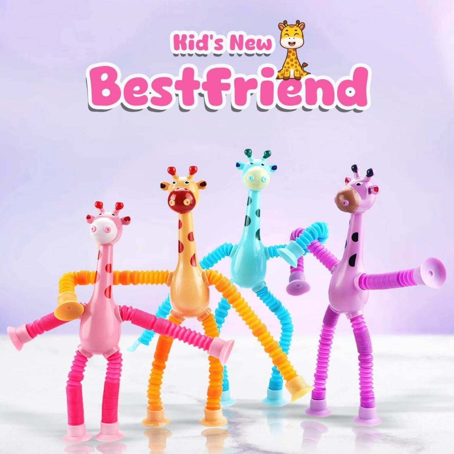 Flexible Giraffe Pop Tube Toy – Stretch, Bend & Fidget Fun for Kids